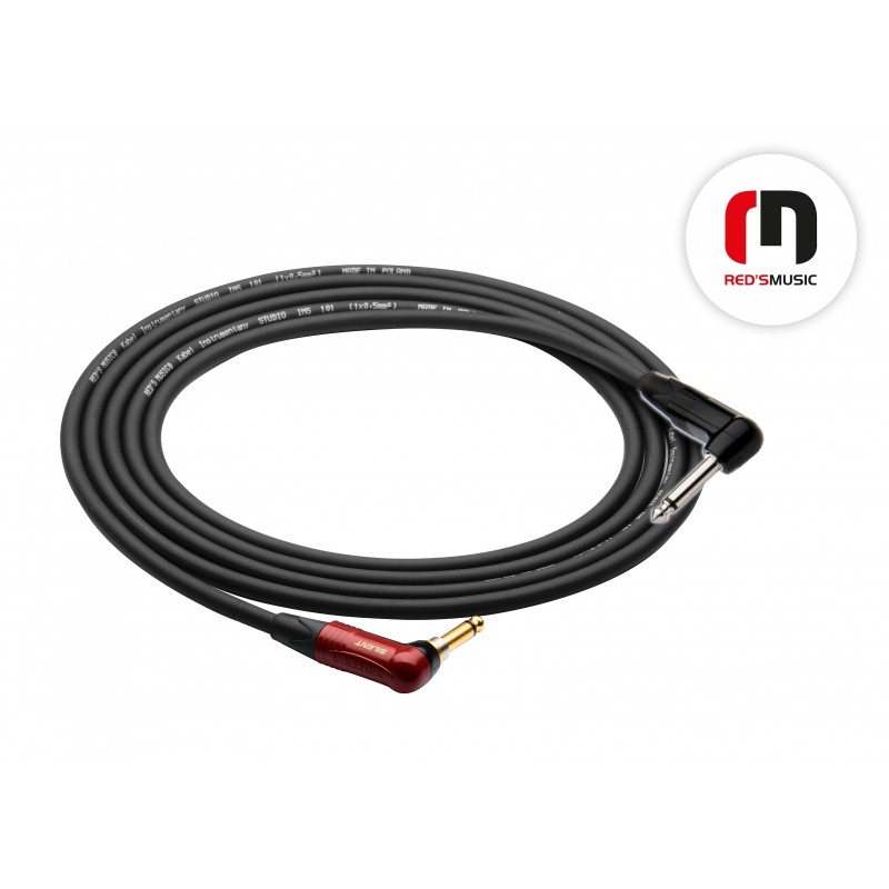 Reds Music  GCN2360W Kabel Instrumentalny - STUDIO LIVE - Jack mono kątowy / Jack mono kątowy z wył. długość 6.0 m